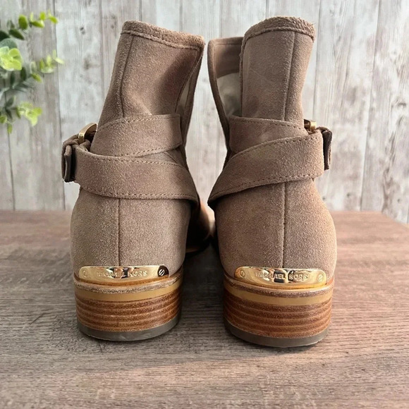 Michael Kors Suede Buckle Boots - Picture 3 of 5